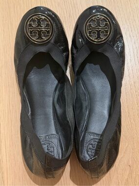 Tory Burch Elastic Flats Black Size 7.5